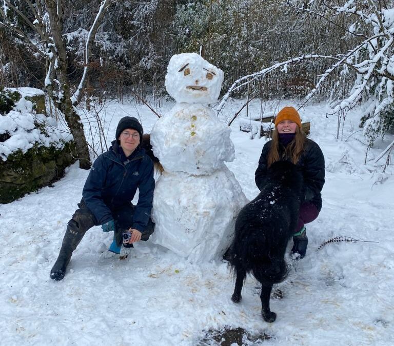 Josh and Lizzie – Interns at the farm from University of Bristol